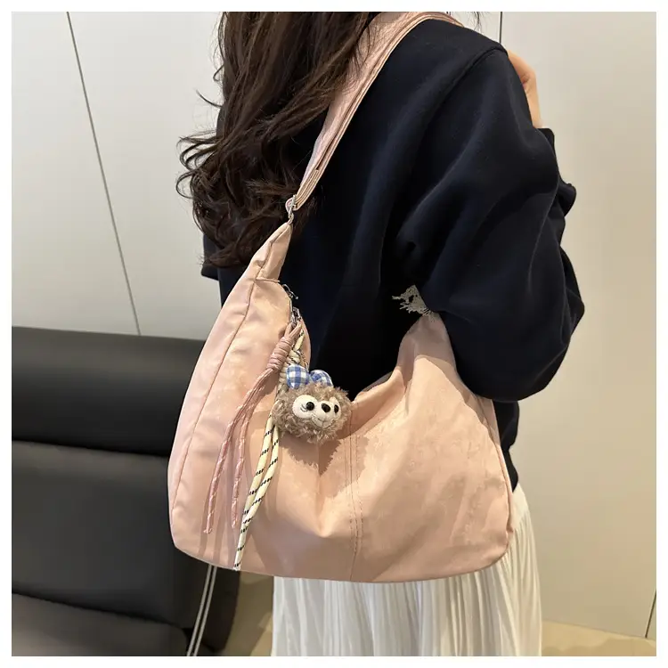 Pink Lace Shoulder Bag for Women, Large Capacity, Casual Commute — feature 10