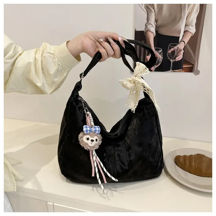 Pink Lace Shoulder Bag for Women, Large Capacity, Casual Commute — feature 17