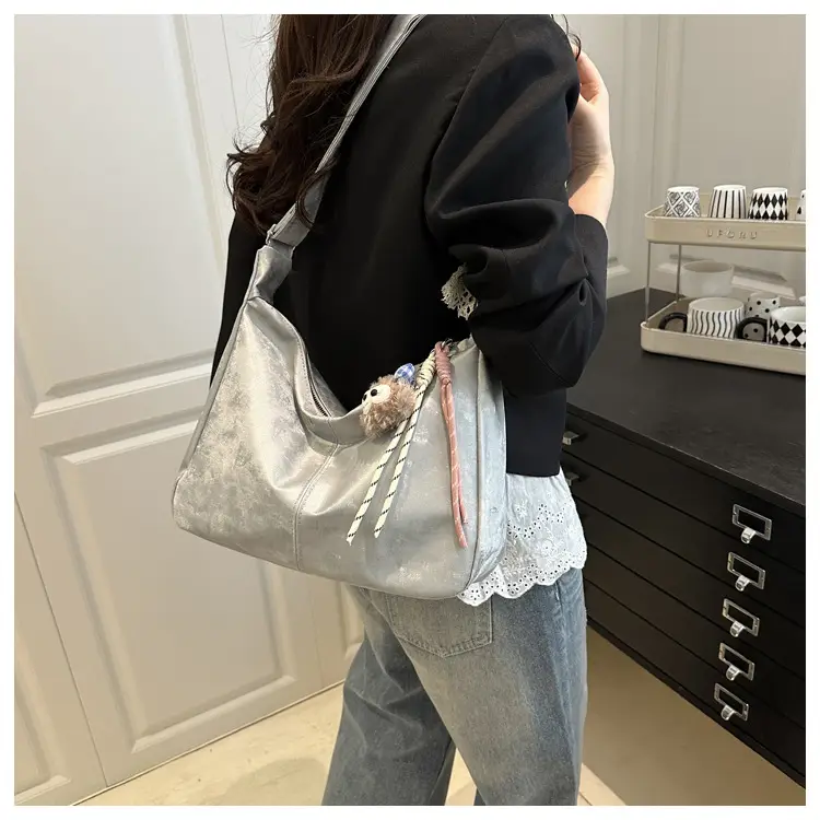 Pink Lace Shoulder Bag for Women, Large Capacity, Casual Commute — feature 18