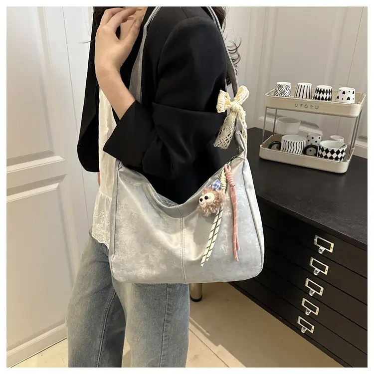 Pink Lace Shoulder Bag for Women, Large Capacity, Casual Commute — feature 19
