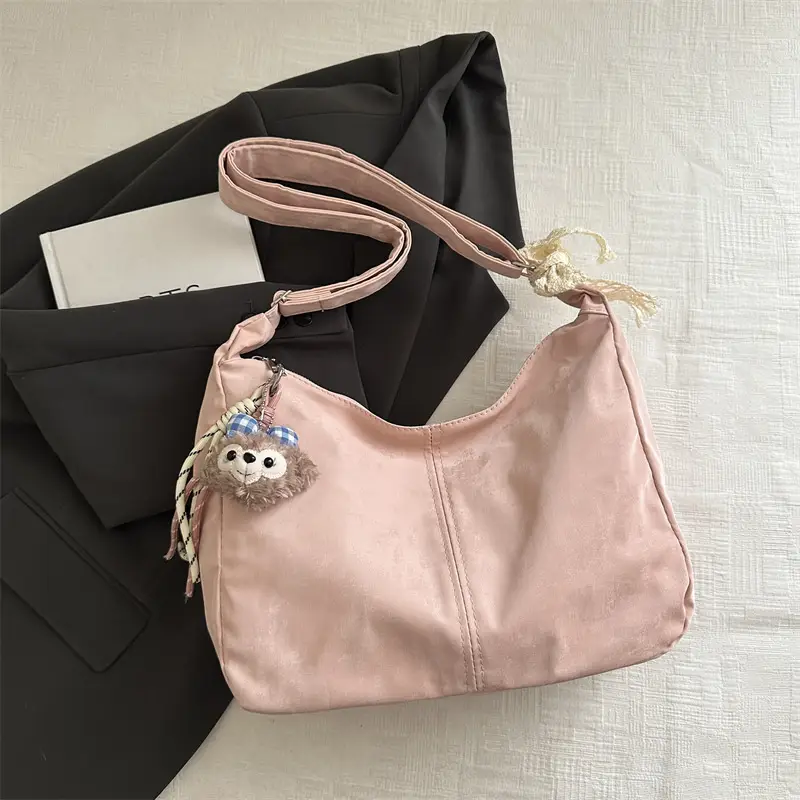 Pink Lace Shoulder Bag for Women, Large Capacity, Casual Commute - Image 9