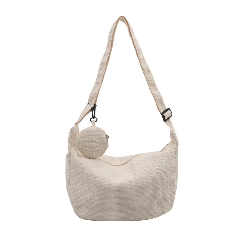 Women's Pink Corduroy Shoulder Crossbody Bag - Image 2