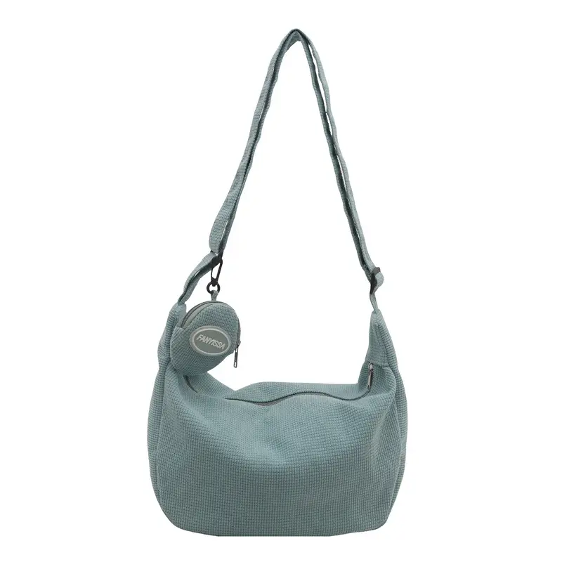 Women's Pink Corduroy Shoulder Crossbody Bag - Image 5
