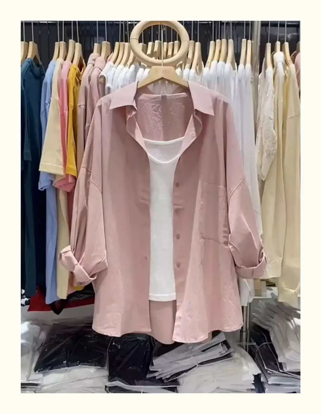 White Shirt Women's Mid-length Top Light Mature French Niche 2025 New Spring Loose Lazy Style Coat Shirt — feature 14