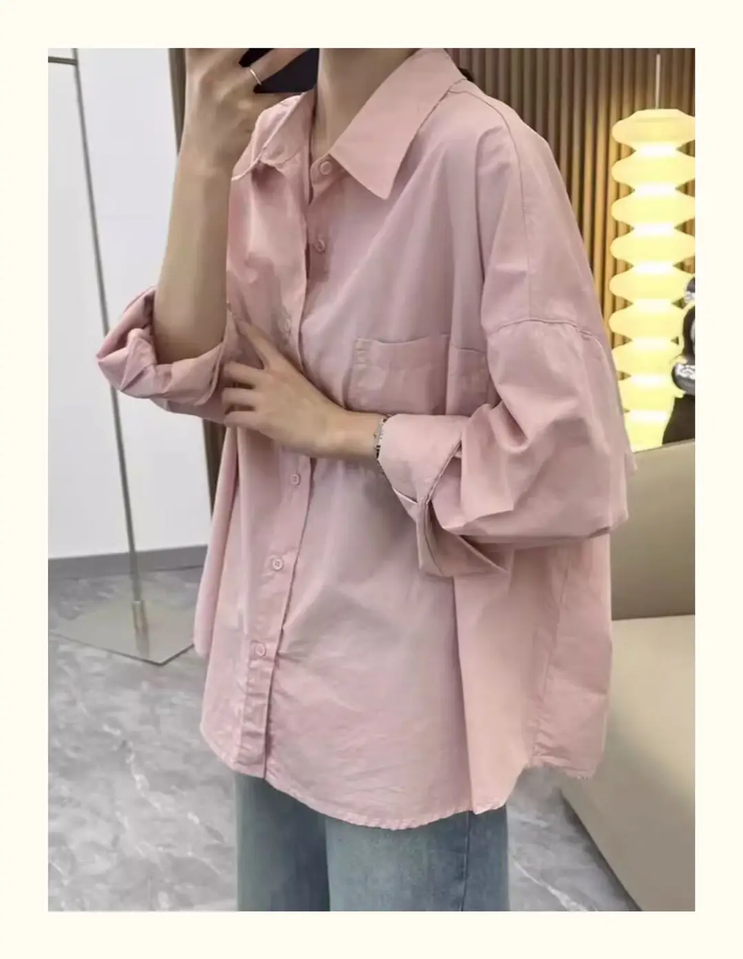 White Shirt Women's Mid-length Top Light Mature French Niche 2025 New Spring Loose Lazy Style Coat Shirt — feature 15