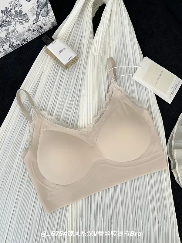 White Lace Push-Up Bra for Women, Ice-Feel, Big Breasts, Small Push-Up — feature 12