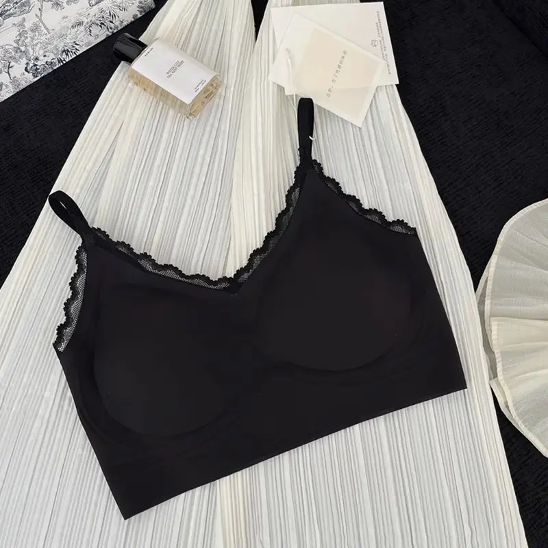 White Lace Push-Up Bra for Women, Ice-Feel, Big Breasts, Small Push-Up