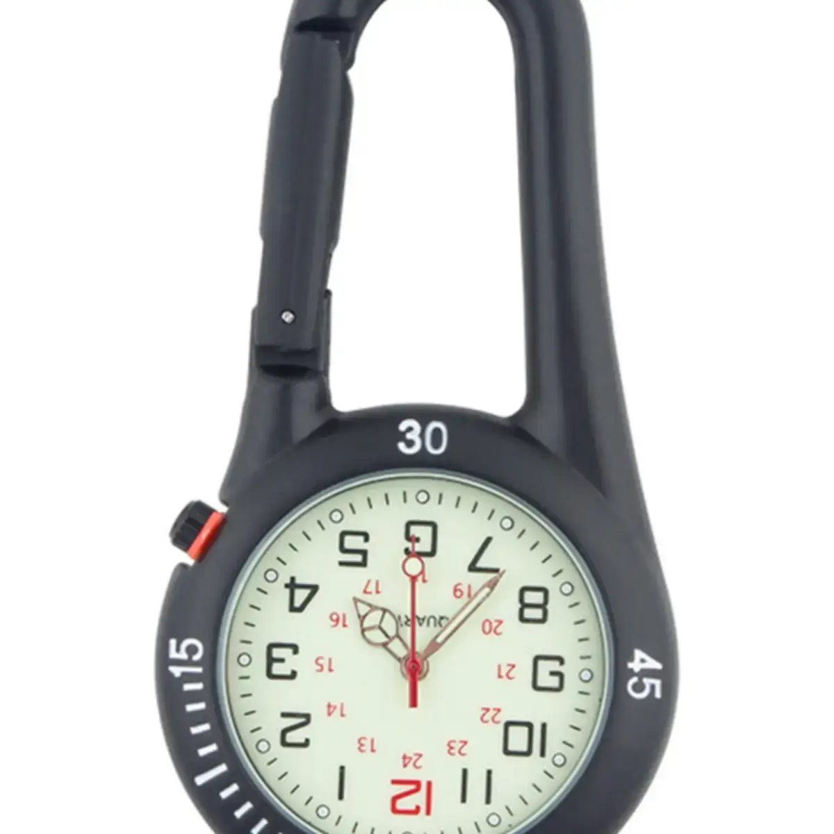 Carabiner Hanging Watch Black Quartz Pointer Sports Watch - Image 8
