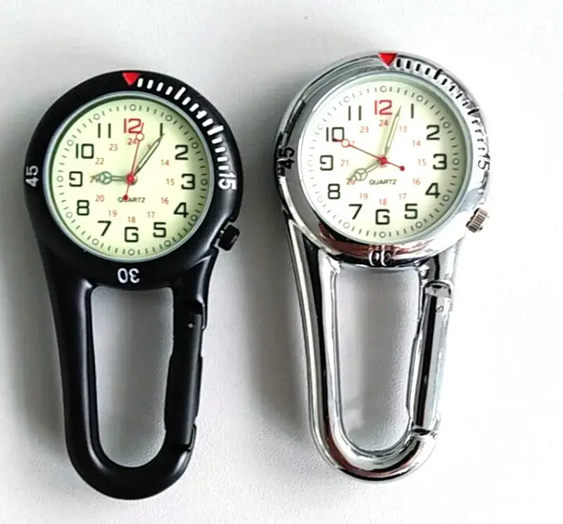 Carabiner Hanging Watch Black Quartz Pointer Sports Watch — feature 12