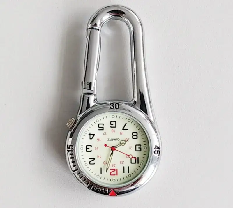 Carabiner Hanging Watch Black Quartz Pointer Sports Watch — feature 15