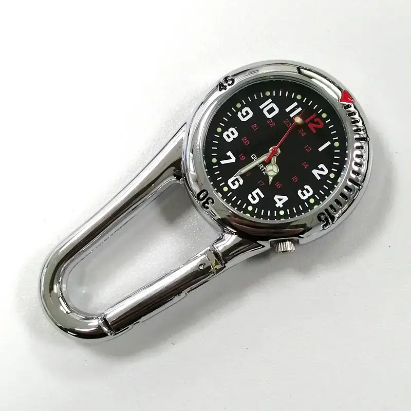 Carabiner Hanging Watch Black Quartz Pointer Sports Watch — feature 17