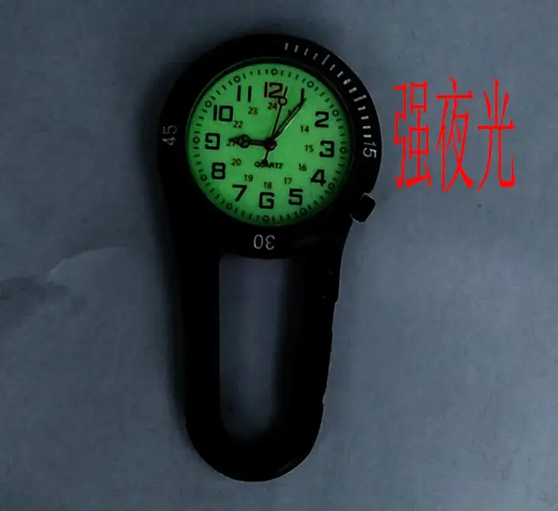Carabiner Hanging Watch Black Quartz Pointer Sports Watch — feature 20
