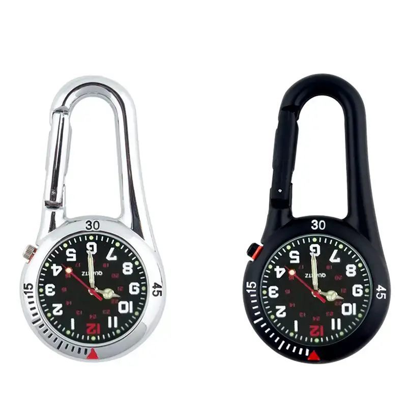 Carabiner Hanging Watch Black Quartz Pointer Sports Watch — feature 5