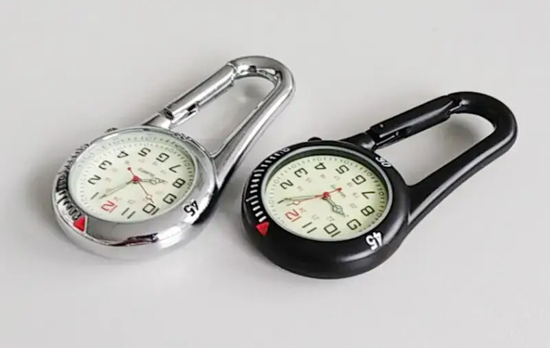 Carabiner Hanging Watch Black Quartz Pointer Sports Watch — feature 8