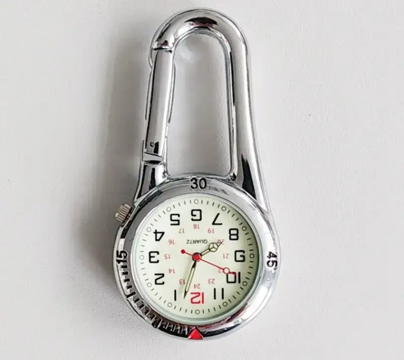 Carabiner Hanging Watch Black Quartz Pointer Sports Watch - Image 2