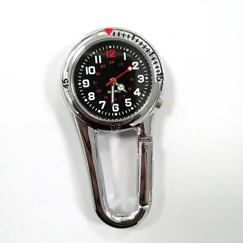 Carabiner Hanging Watch Black Quartz Pointer Sports Watch - Image 5