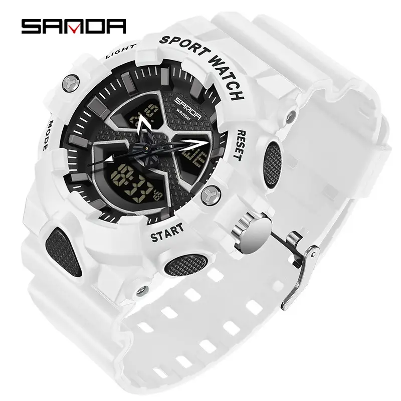 Sanda Black Multi-Functional Digital Watch for Men