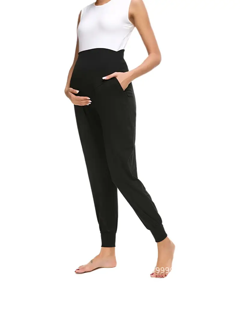 2025 Green Maternity Pants with High Waist Design - Image 13