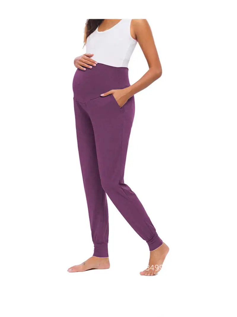 2025 Green Maternity Pants with High Waist Design - Image 6