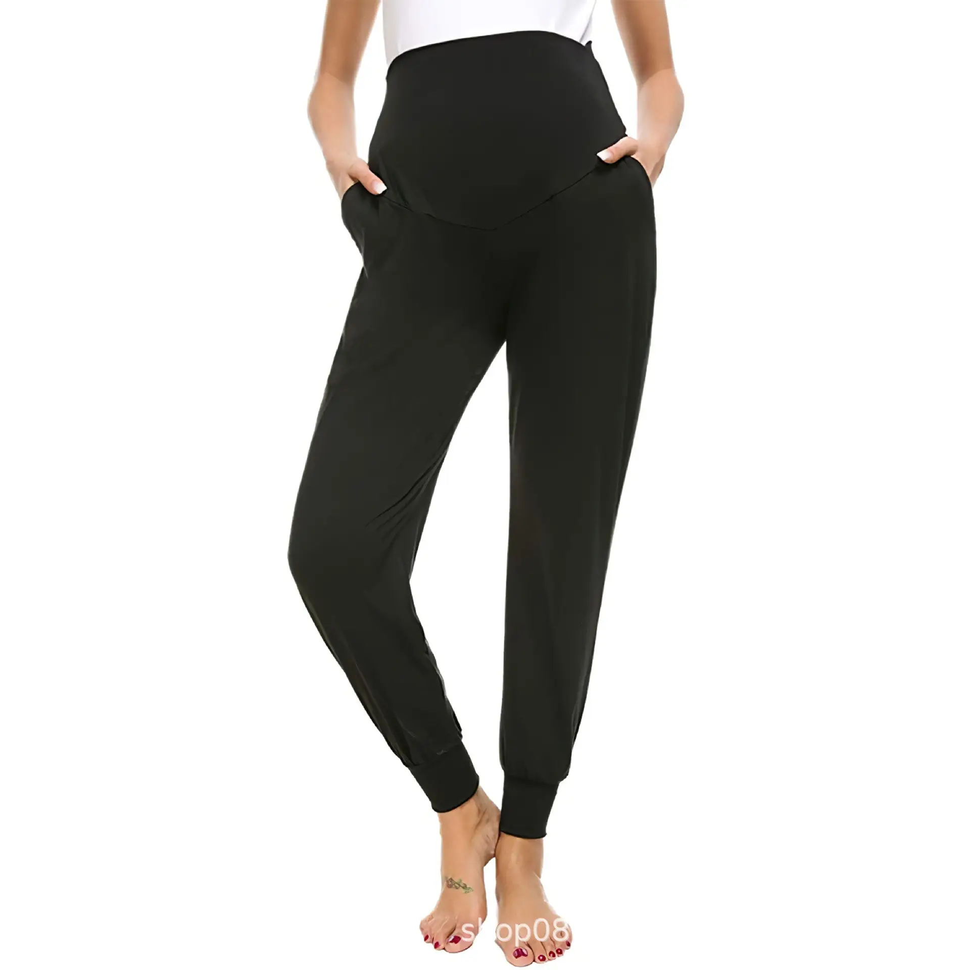 2025 Green Maternity Pants with High Waist Design — feature 15