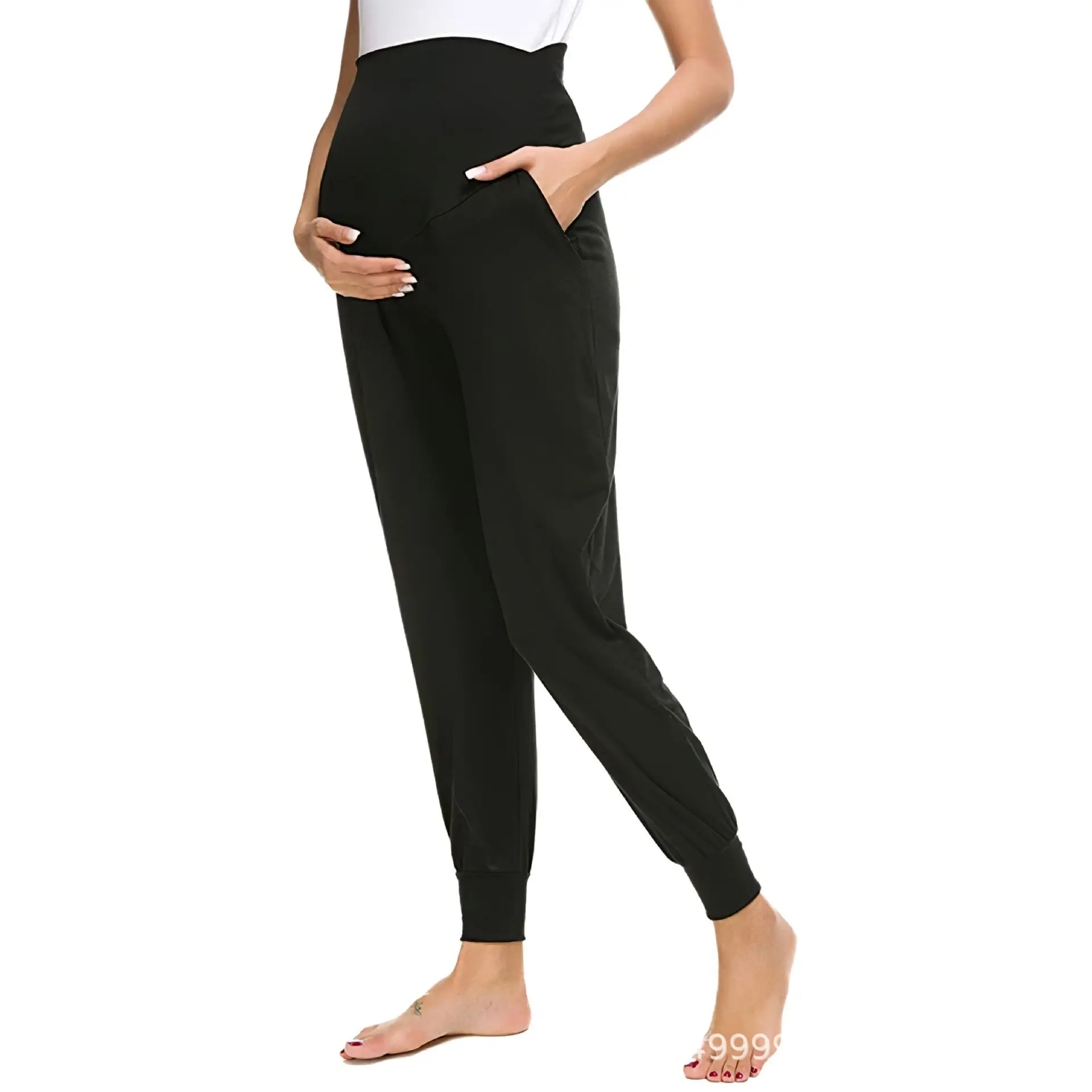 2025 Green Maternity Pants with High Waist Design — feature 19