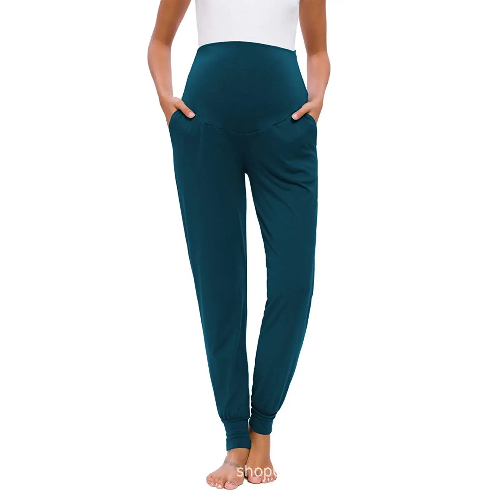 2025 Green Maternity Pants with High Waist Design — feature 31