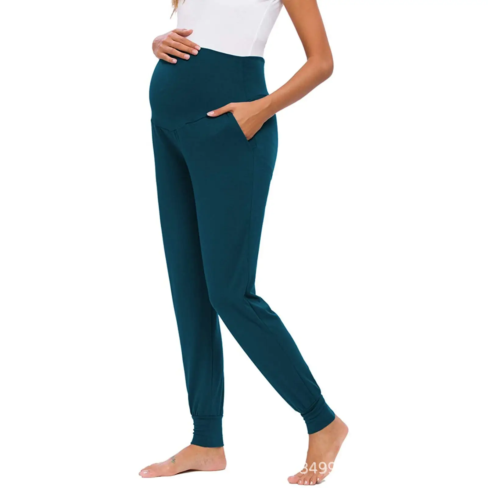 2025 Green Maternity Pants with High Waist Design — feature 42