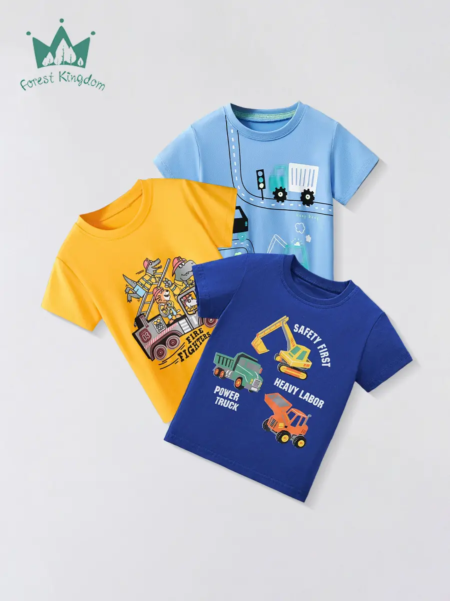 Blue Short-Sleeved T-Shirt for Boys 2025 - Image 5