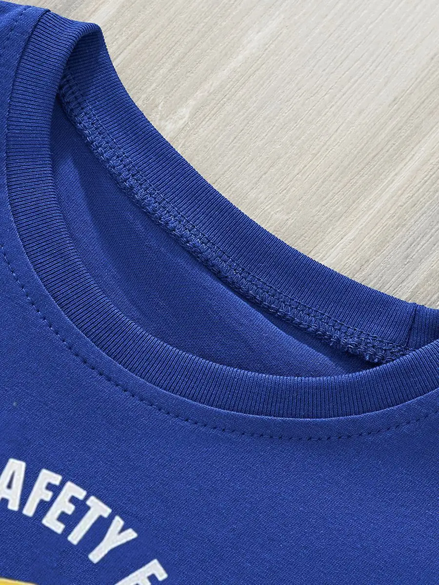 Blue Short-Sleeved T-Shirt for Boys 2025 - Image 9