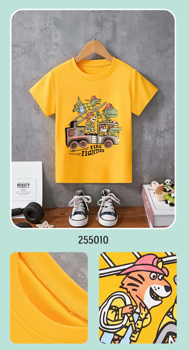 Blue Short-Sleeved T-Shirt for Boys 2025 — feature 8