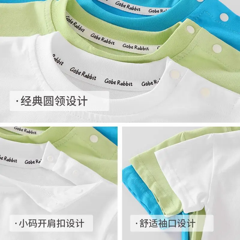 Baby Half-Sleeve T-Shirt Cartoon Print Summer Dress