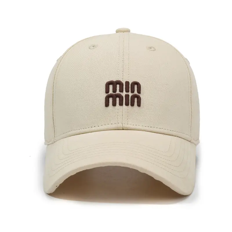 Unisex Embroidered Letter Baseball Cap Cream - Image 12