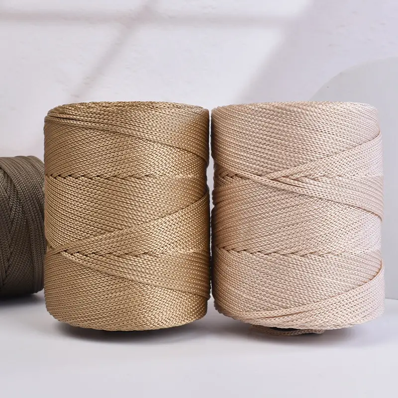 Lightweight 3mm Thick Hollow Ice Silk Thread Hand-Knitted Crochet Hook Bag Cushion Summer Cool Sun Hat Thread