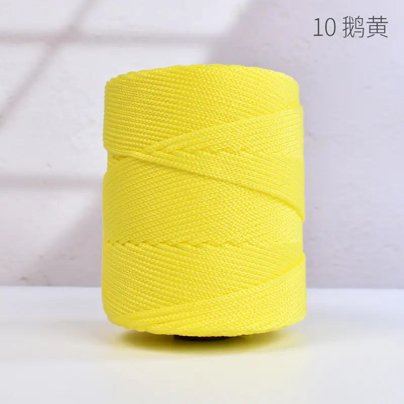 Lightweight 3mm Thick Hollow Ice Silk Thread Hand-Knitted Crochet Hook Bag Cushion Summer Cool Sun Hat Thread