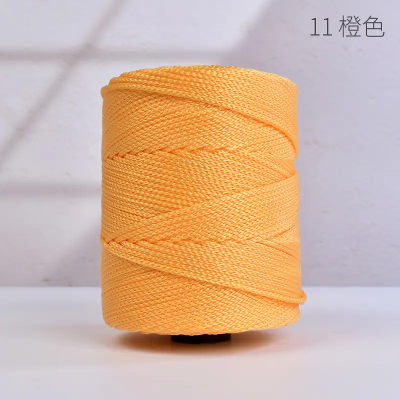 Lightweight 3mm Thick Hollow Ice Silk Thread Hand-Knitted Crochet Hook Bag Cushion Summer Cool Sun Hat Thread