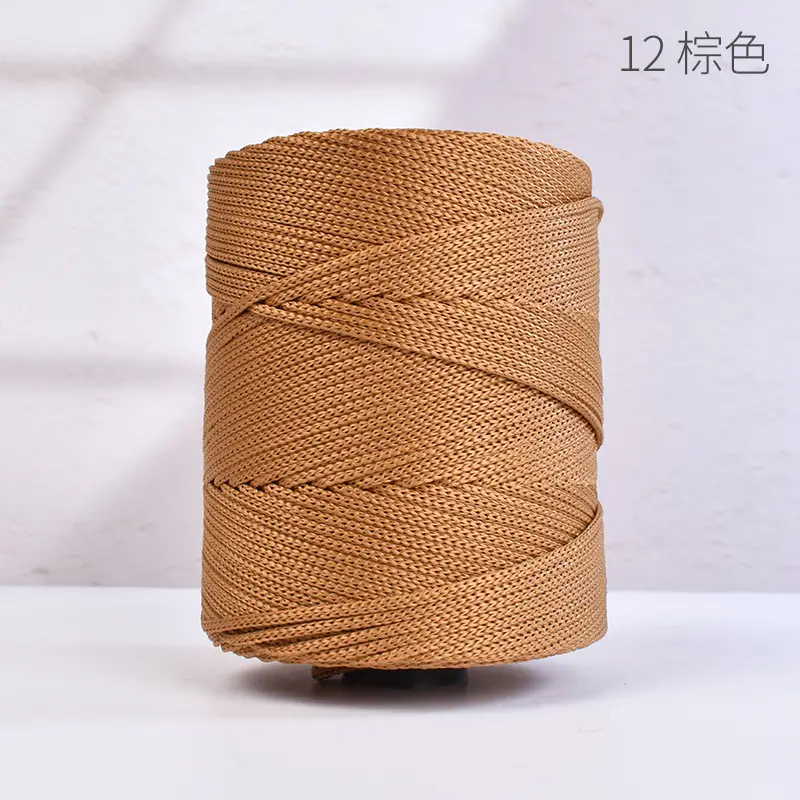 Lightweight 3mm Thick Hollow Ice Silk Thread Hand-Knitted Crochet Hook Bag Cushion Summer Cool Sun Hat Thread