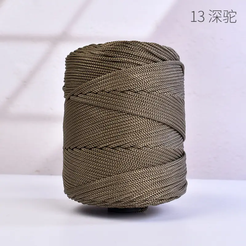 Lightweight 3mm Thick Hollow Ice Silk Thread Hand-Knitted Crochet Hook Bag Cushion Summer Cool Sun Hat Thread