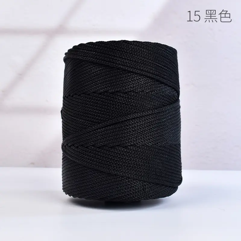 Lightweight 3mm Thick Hollow Ice Silk Thread Hand-Knitted Crochet Hook Bag Cushion Summer Cool Sun Hat Thread