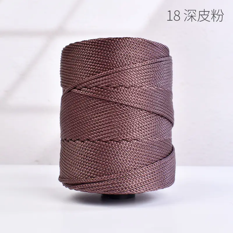 Lightweight 3mm Thick Hollow Ice Silk Thread Hand-Knitted Crochet Hook Bag Cushion Summer Cool Sun Hat Thread