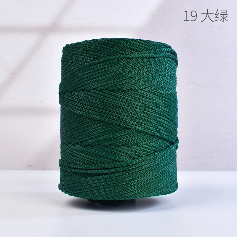 Lightweight 3mm Thick Hollow Ice Silk Thread Hand-Knitted Crochet Hook Bag Cushion Summer Cool Sun Hat Thread