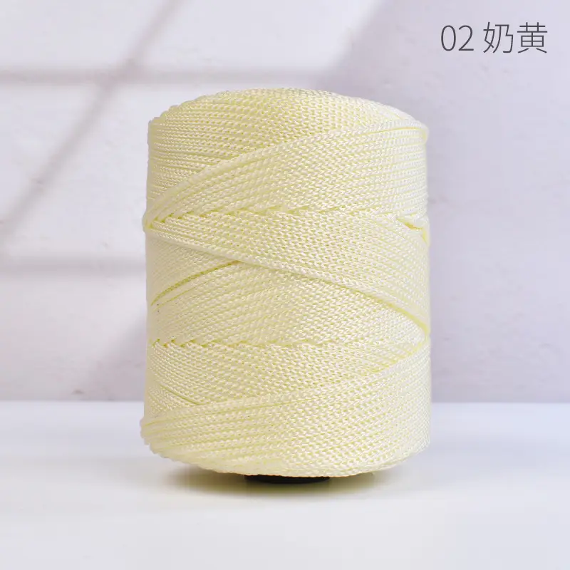 Lightweight 3mm Thick Hollow Ice Silk Thread Hand-Knitted Crochet Hook Bag Cushion Summer Cool Sun Hat Thread