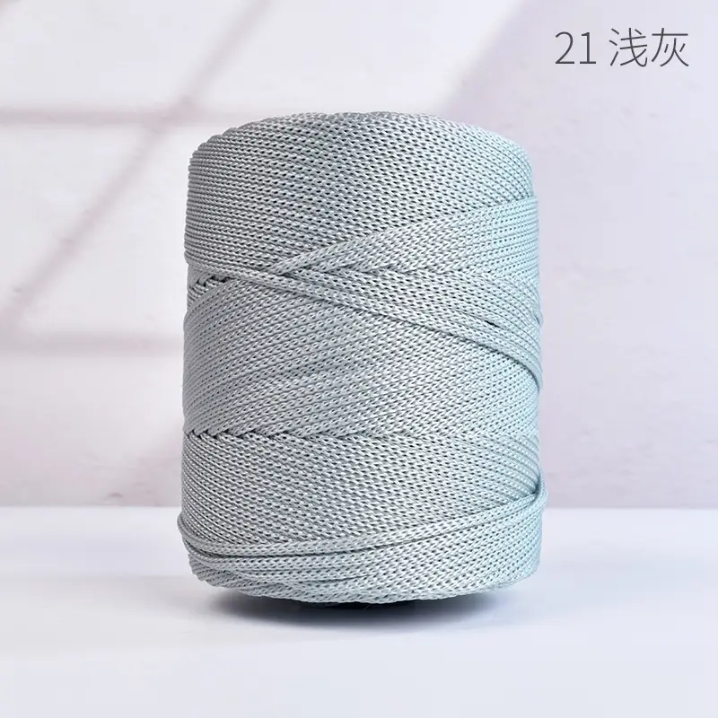 Lightweight 3mm Thick Hollow Ice Silk Thread Hand-Knitted Crochet Hook Bag Cushion Summer Cool Sun Hat Thread