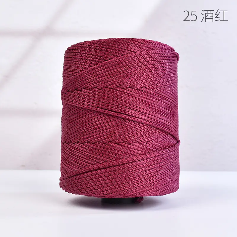 Lightweight 3mm Thick Hollow Ice Silk Thread Hand-Knitted Crochet Hook Bag Cushion Summer Cool Sun Hat Thread