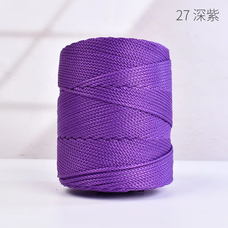 Lightweight 3mm Thick Hollow Ice Silk Thread Hand-Knitted Crochet Hook Bag Cushion Summer Cool Sun Hat Thread