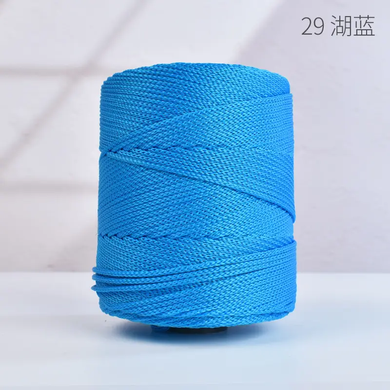 Lightweight 3mm Thick Hollow Ice Silk Thread Hand-Knitted Crochet Hook Bag Cushion Summer Cool Sun Hat Thread