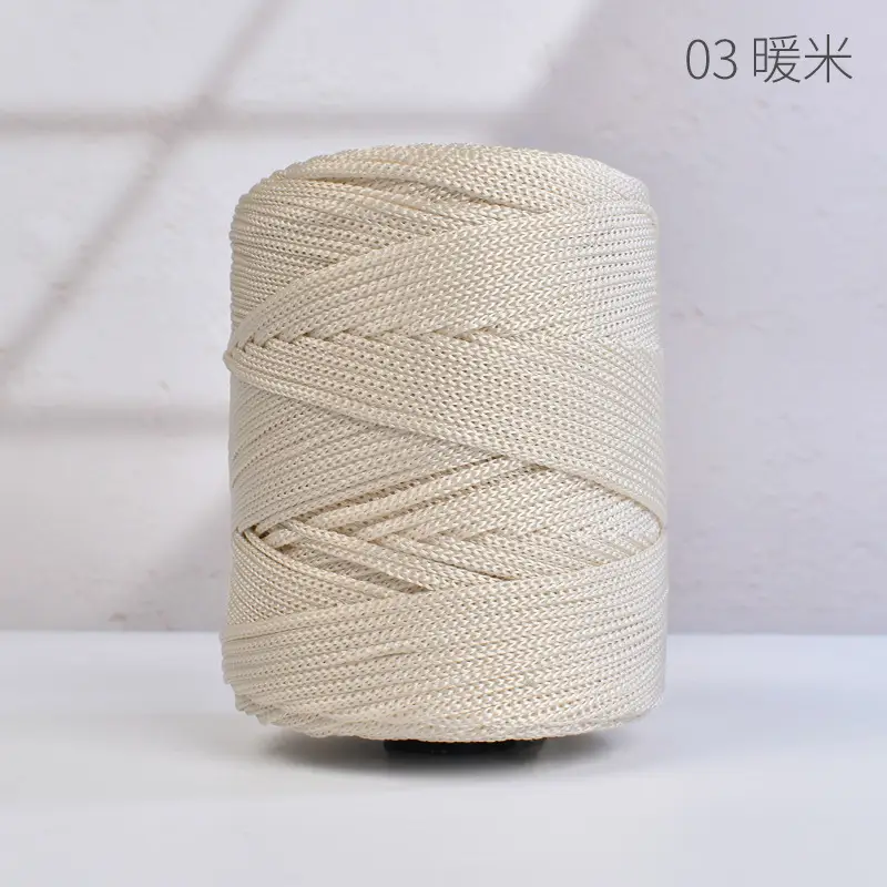 Lightweight 3mm Thick Hollow Ice Silk Thread Hand-Knitted Crochet Hook Bag Cushion Summer Cool Sun Hat Thread