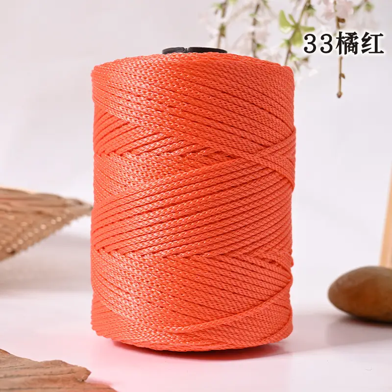 Lightweight 3mm Thick Hollow Ice Silk Thread Hand-Knitted Crochet Hook Bag Cushion Summer Cool Sun Hat Thread