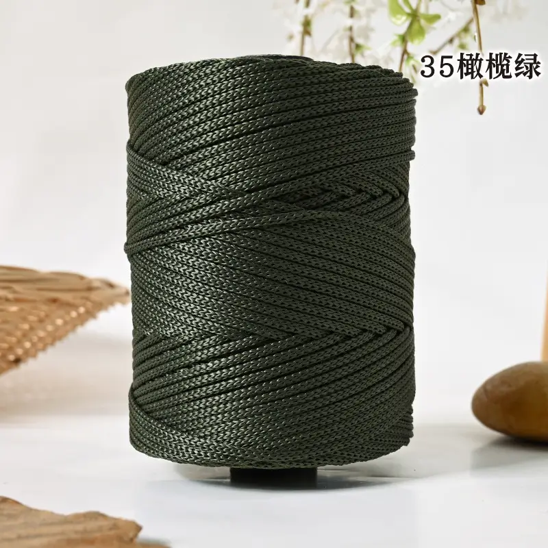 Lightweight 3mm Thick Hollow Ice Silk Thread Hand-Knitted Crochet Hook Bag Cushion Summer Cool Sun Hat Thread