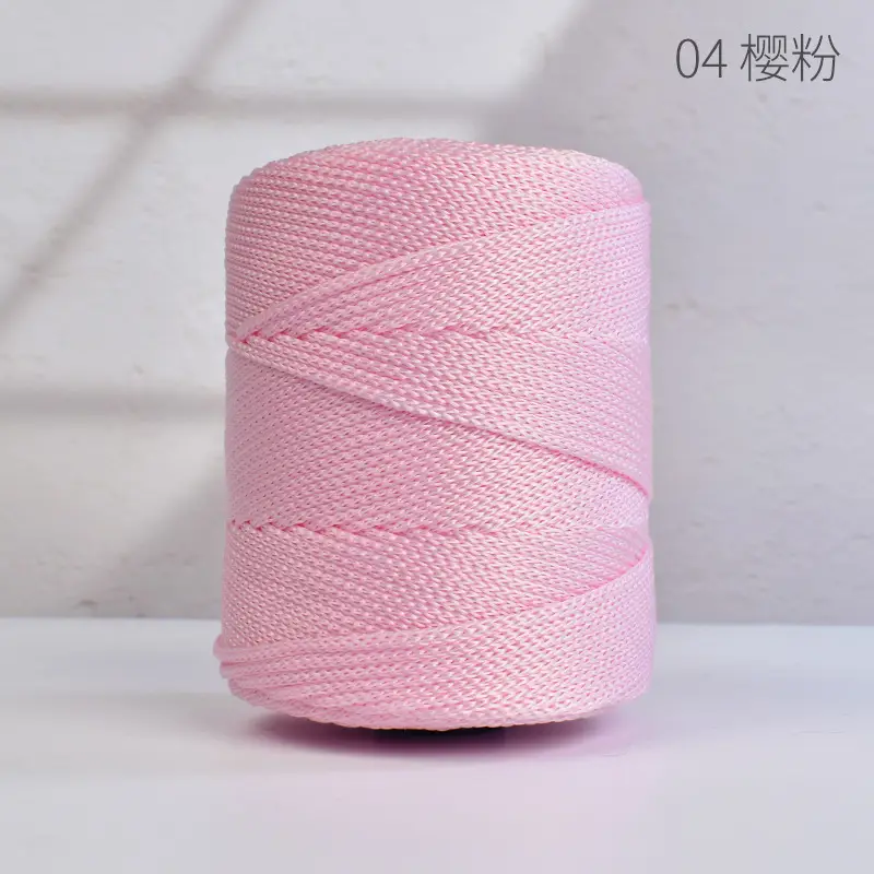 Lightweight 3mm Thick Hollow Ice Silk Thread Hand-Knitted Crochet Hook Bag Cushion Summer Cool Sun Hat Thread