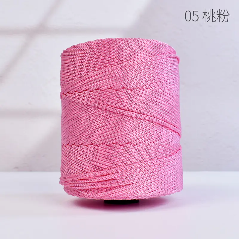 Lightweight 3mm Thick Hollow Ice Silk Thread Hand-Knitted Crochet Hook Bag Cushion Summer Cool Sun Hat Thread